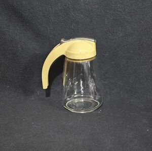 Glass Dispenser with Beige Lid